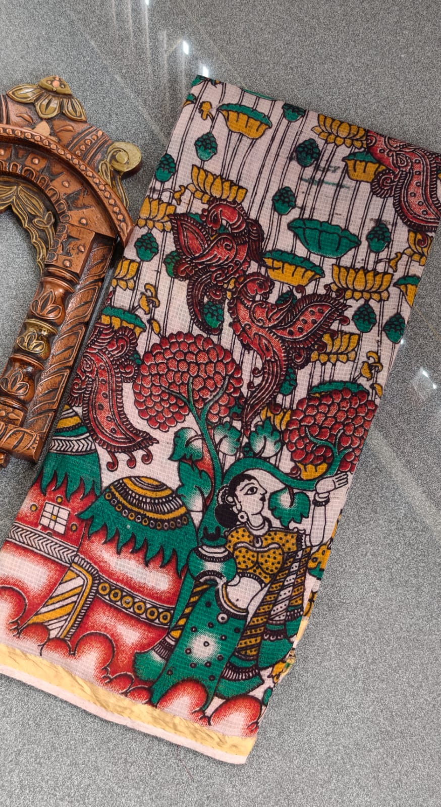 Kalamkari kota cotton saree-XG40