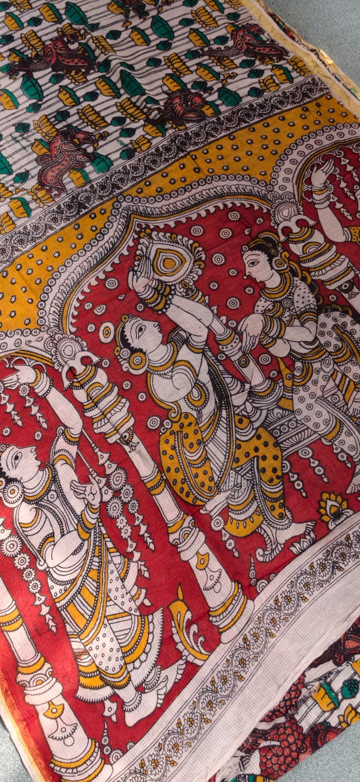 Kalamkari kota cotton saree-XG40 - Image 2