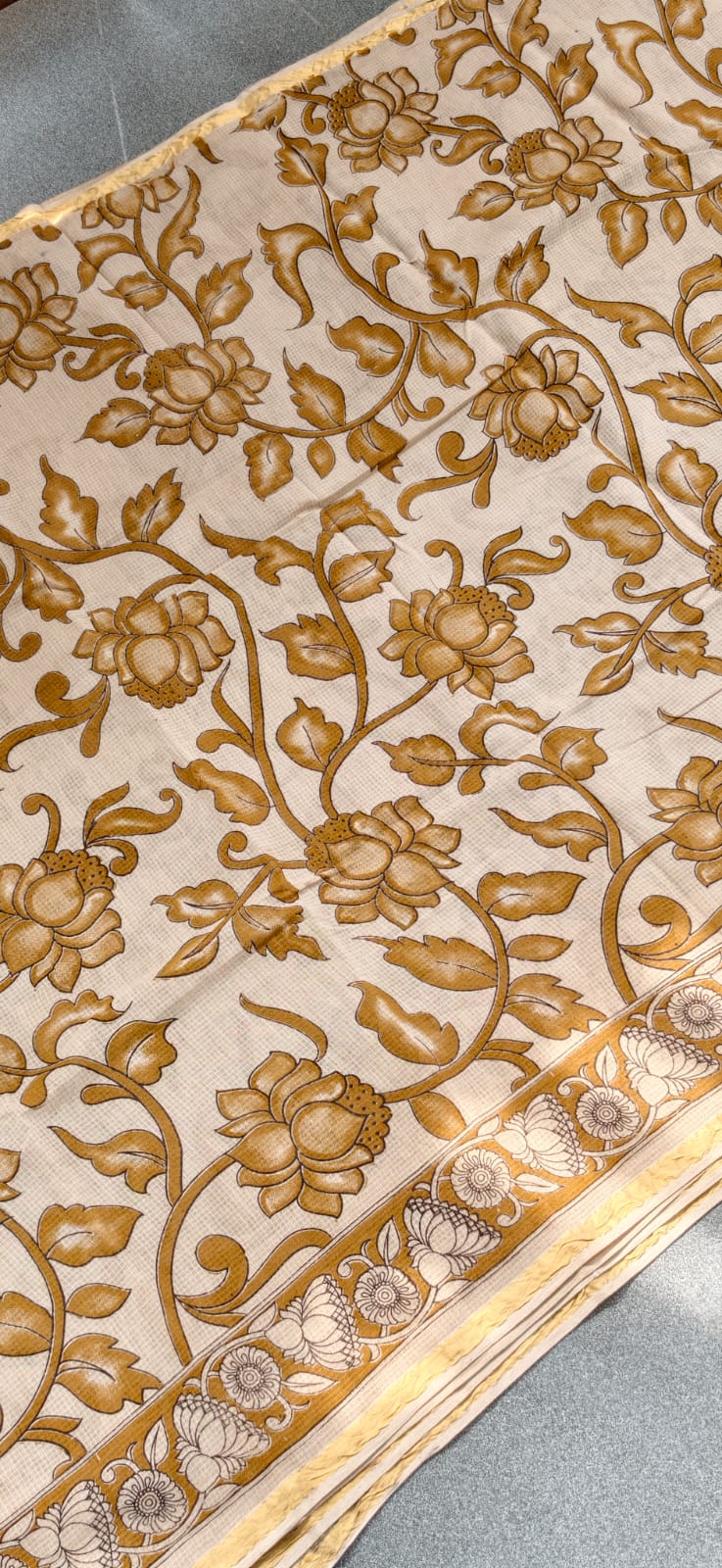 Kalamkari kota cotton saree-XG41 - Image 2