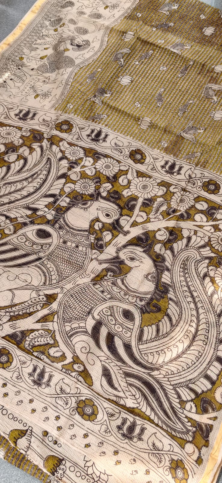 Kalamkari kota cotton saree-XG49 - Image 2