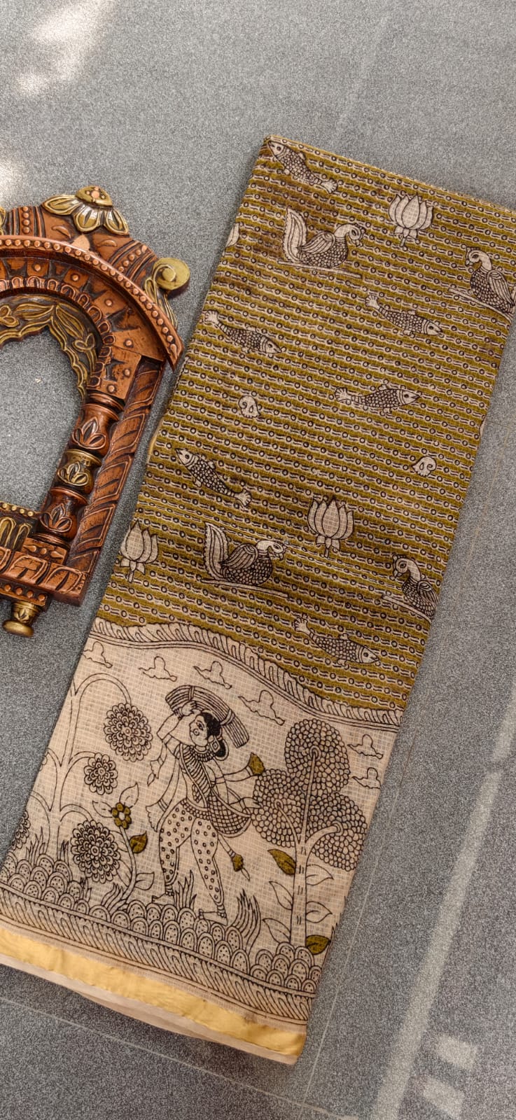 Kalamkari kota cotton saree-XG49