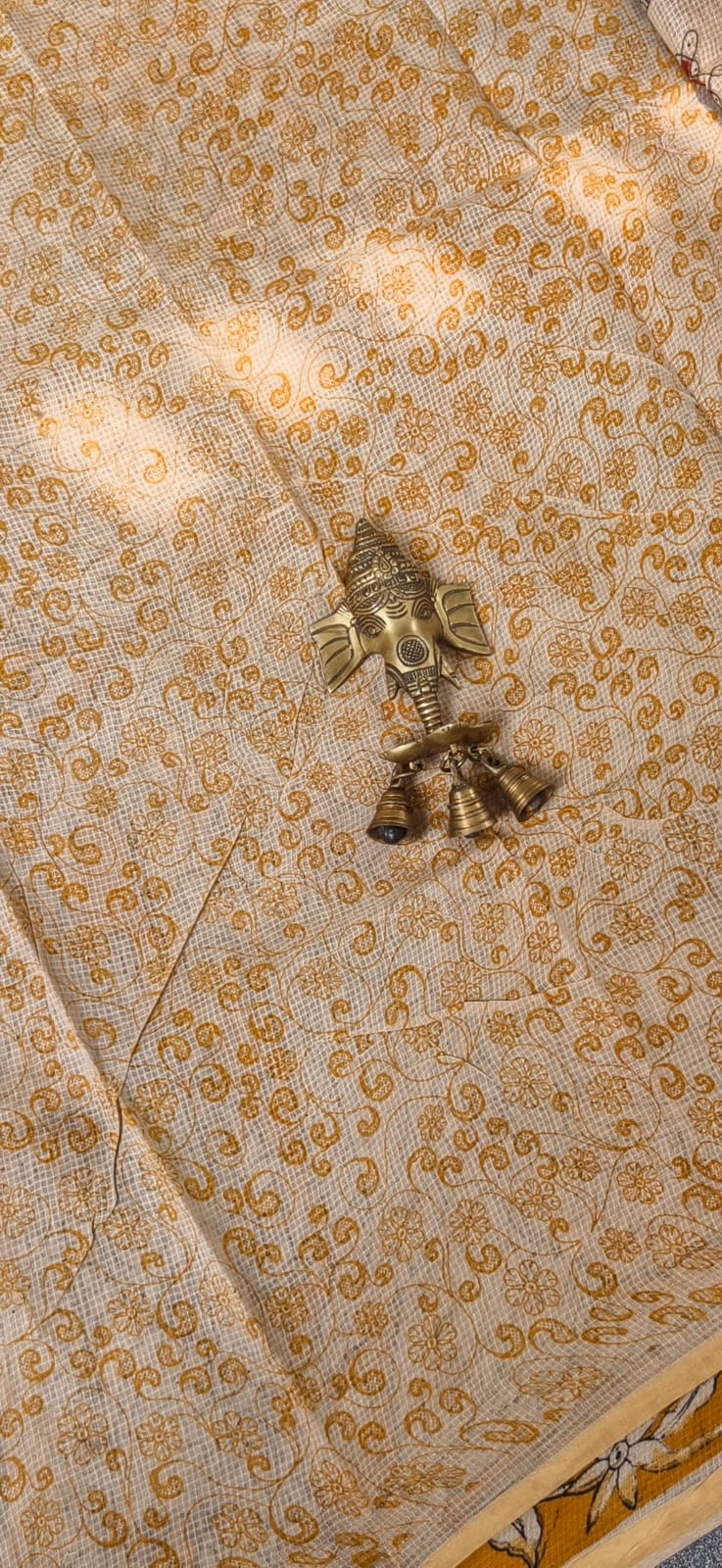 Kalamkari kota cotton saree-XG55 - Image 4
