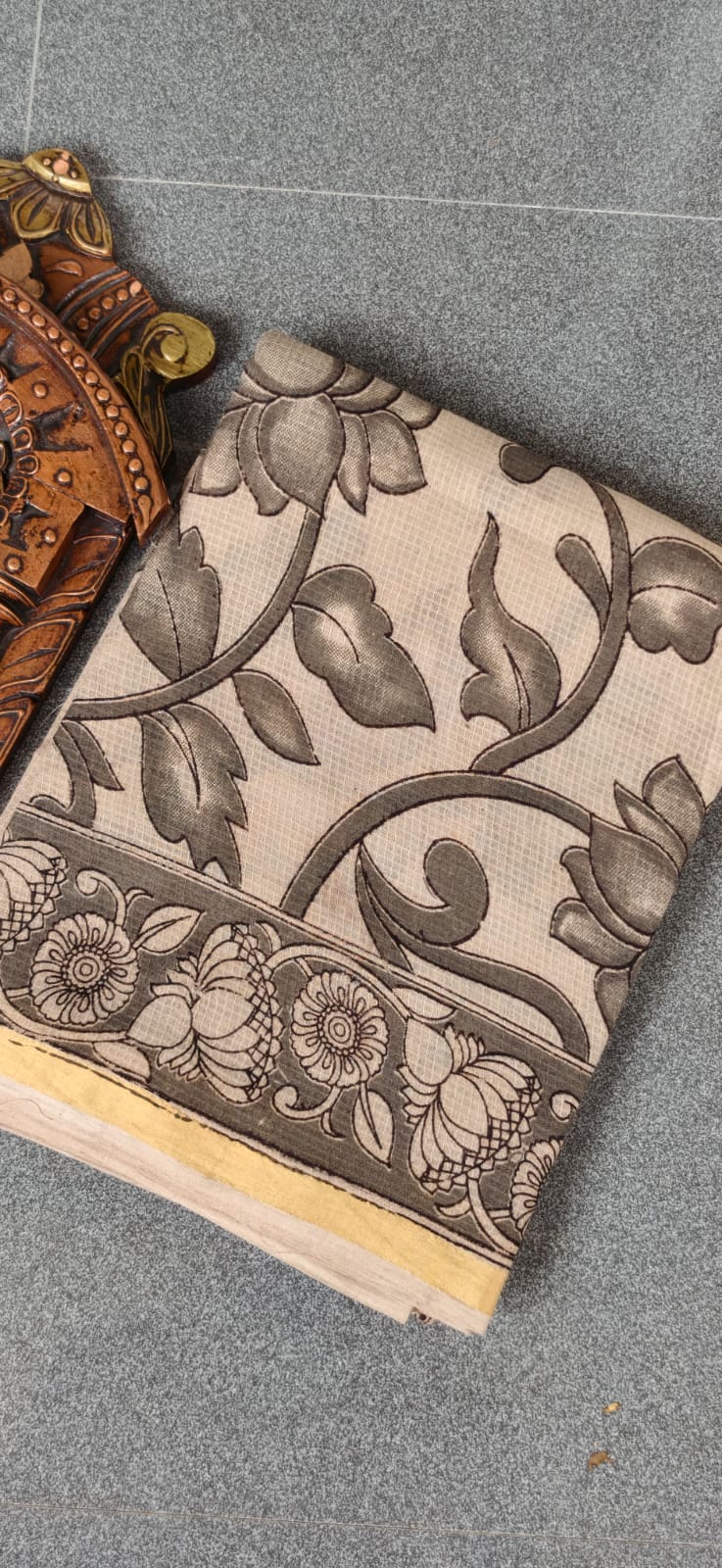 Kalamkari kota cotton saree-XG59