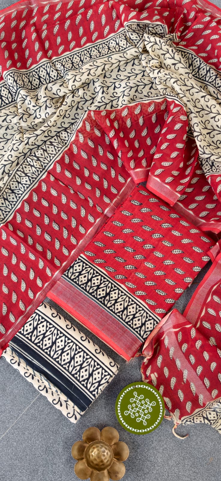 Handblock jaipur linen salwar-ZX65