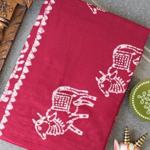 Handblock jaipur cotton saree-MK2