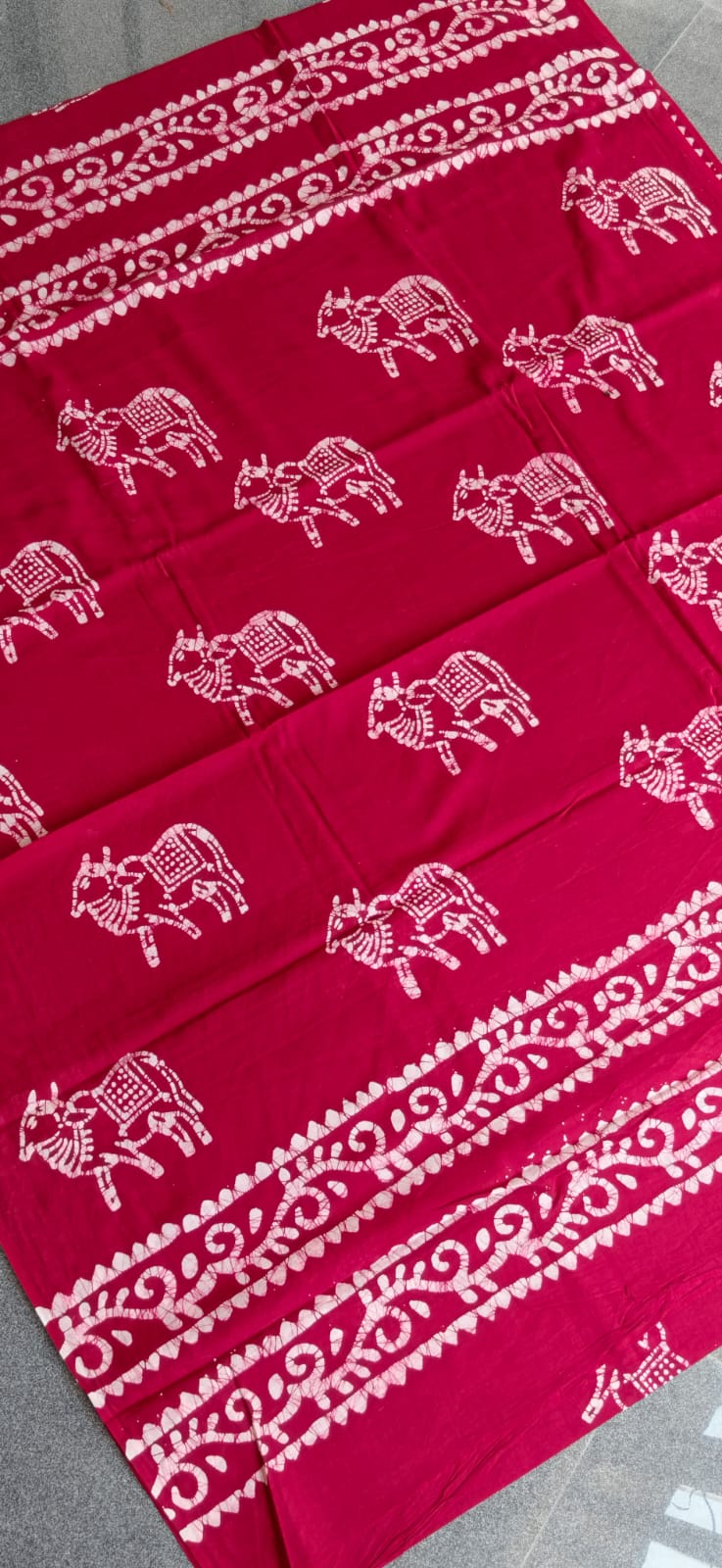 Handblock jaipur cotton saree-MK2 - Image 3
