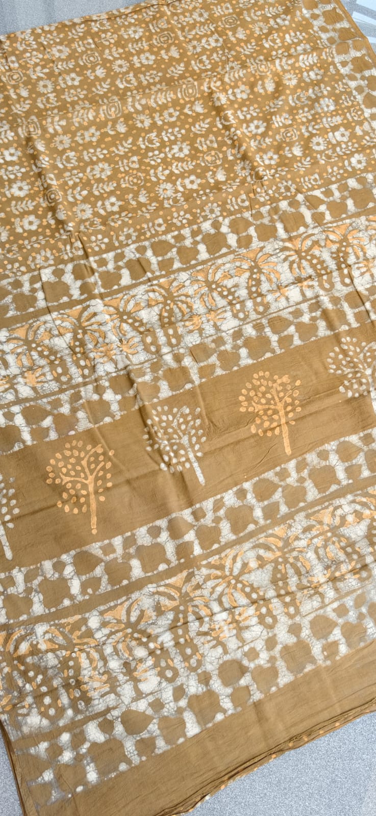Handblock jaipur cotton saree-MK3 - Image 2