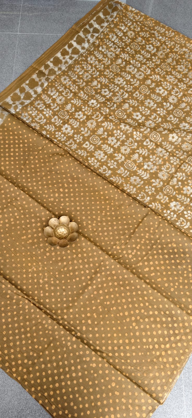 Handblock jaipur cotton saree-MK3 - Image 3