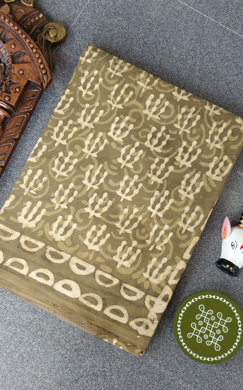 Handblock jaipur cotton saree-MK13