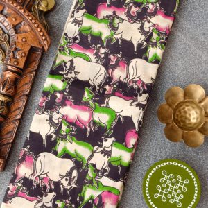 Pure chennuri silk kalamkari saree with nizam border-KH3