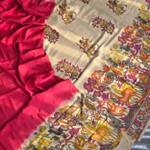 Penkalamkari inspired chennuri silk  salwar set-SV4