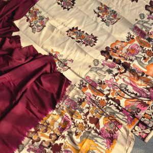 Penkalamkari inspired chennuri silk salwar set-SV3