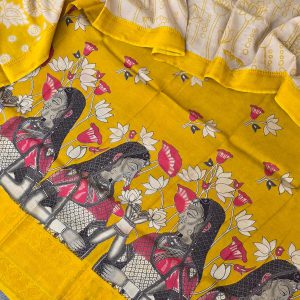 Kanchi Border chennuri silk kalamkari salwar-KX7