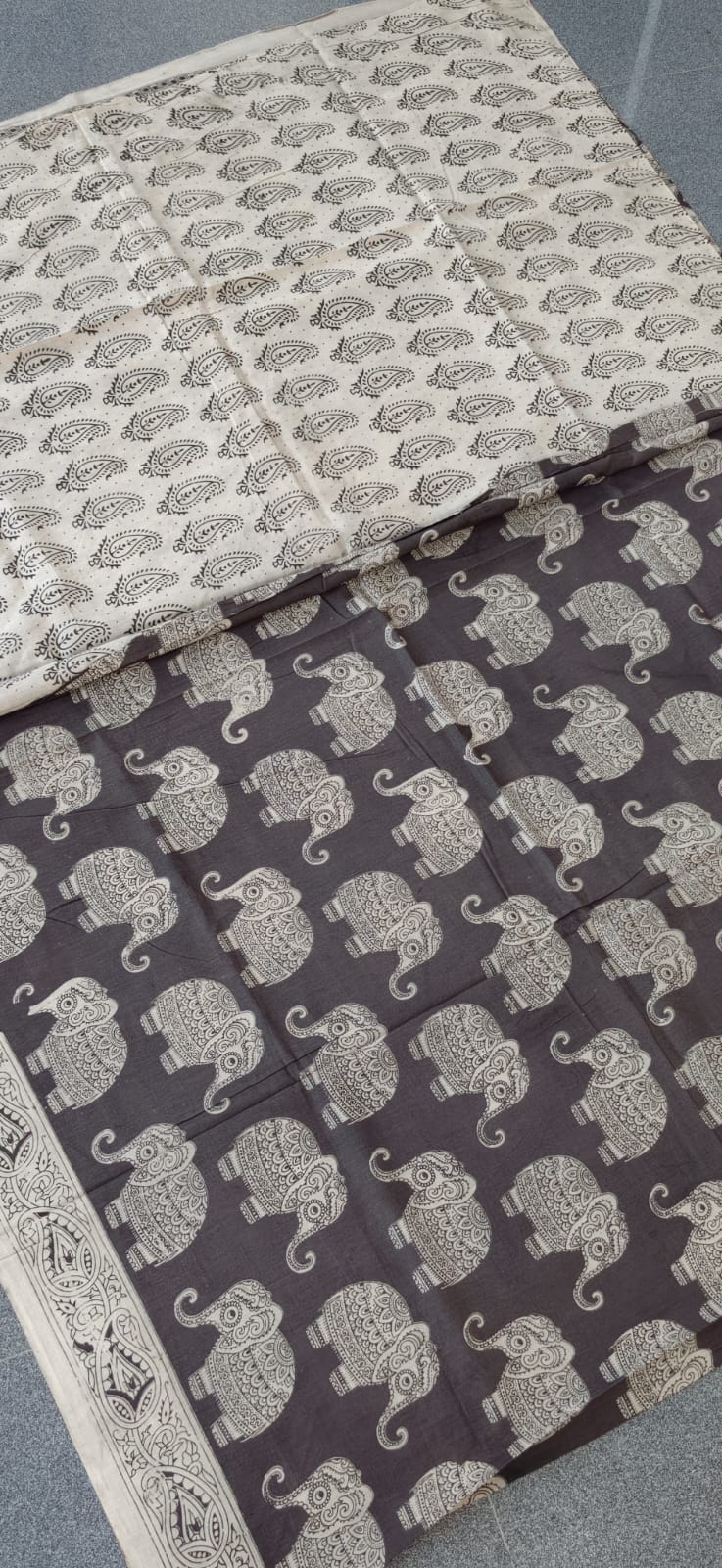 Kalamkari cotton saree-JV98 - Image 3