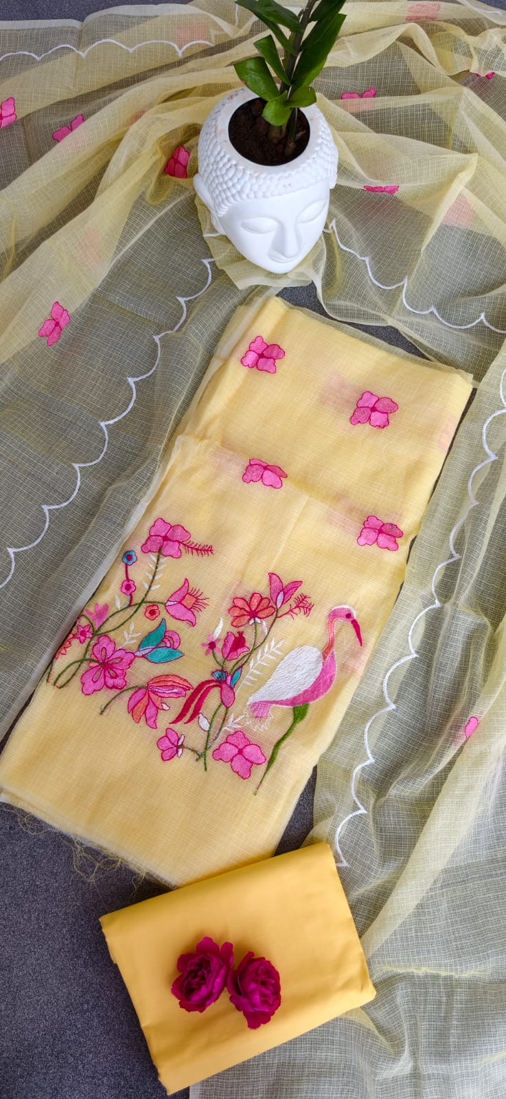 Premium Kota doria embroidery salwar-HO46