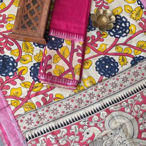 Gap border kalamkari Mangalagiri silk salwar (2.5)-GD7