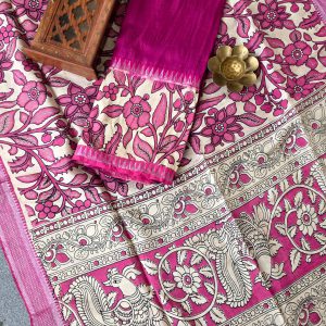 Gap border kalamkari Mangalagiri silk salwar salwar(3m) -GD5