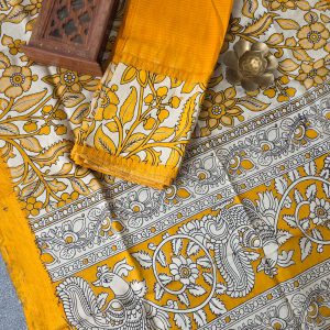 Gap border kalamkari Mangalagiri silk salwar salwar(3m)-GD6