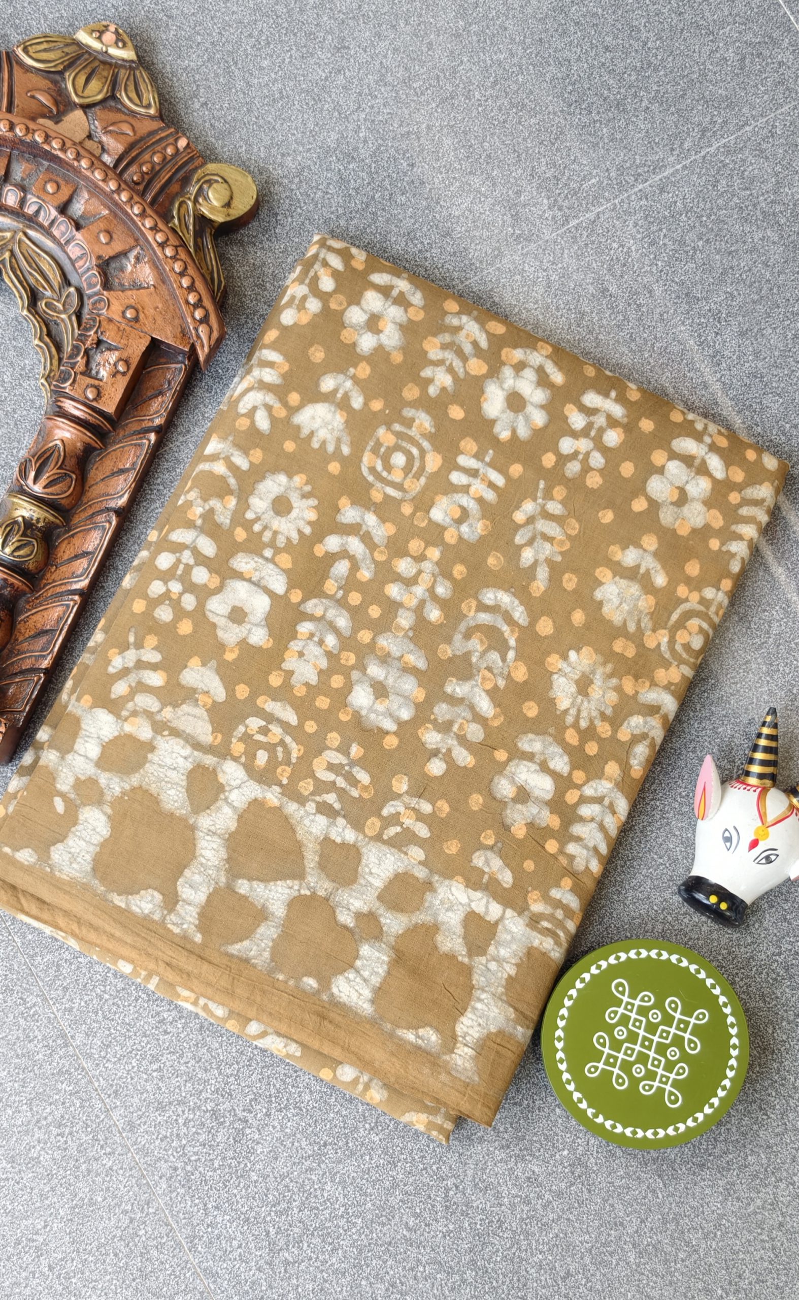 Handblock jaipur cotton saree-MK3