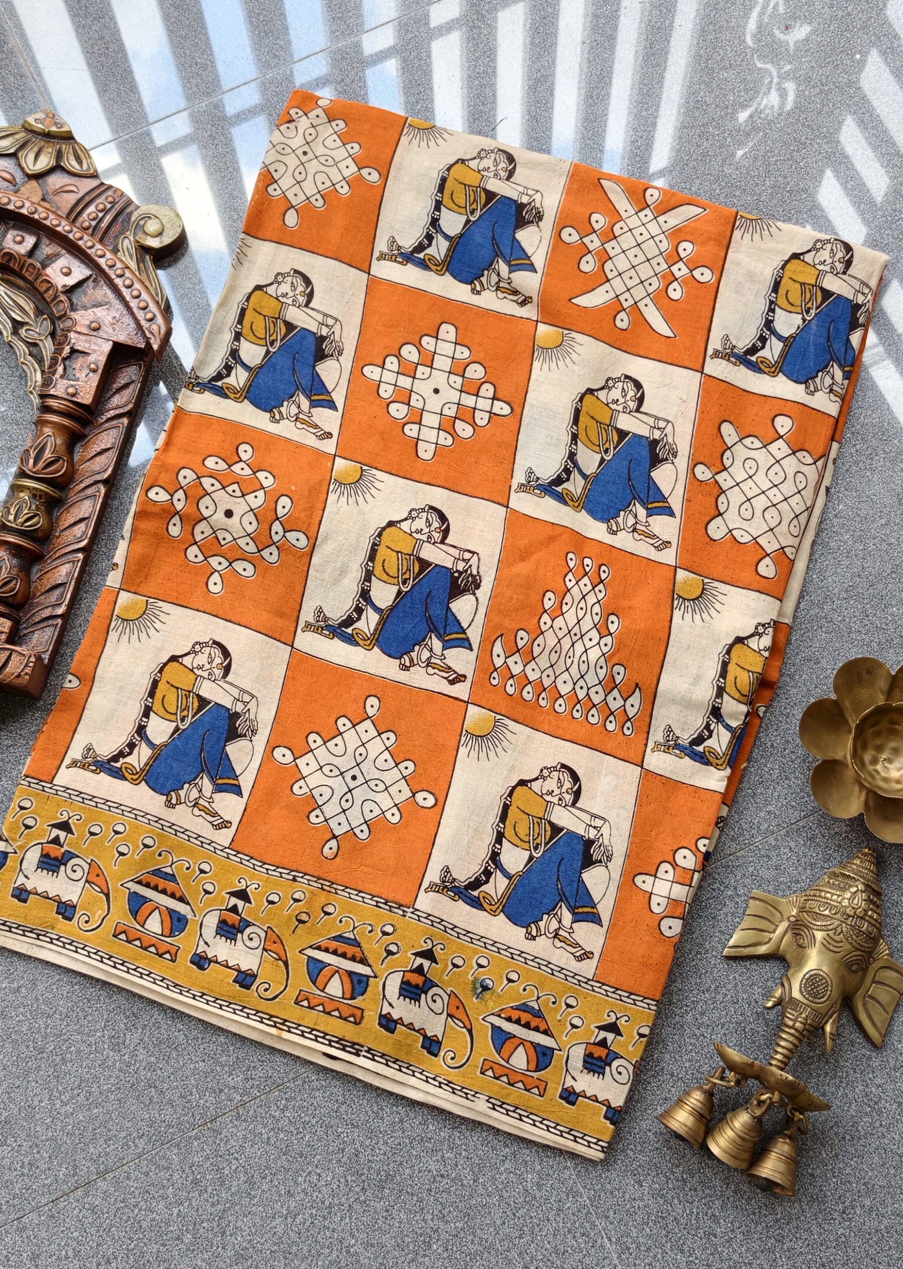kalamkari cotton saree-TH44