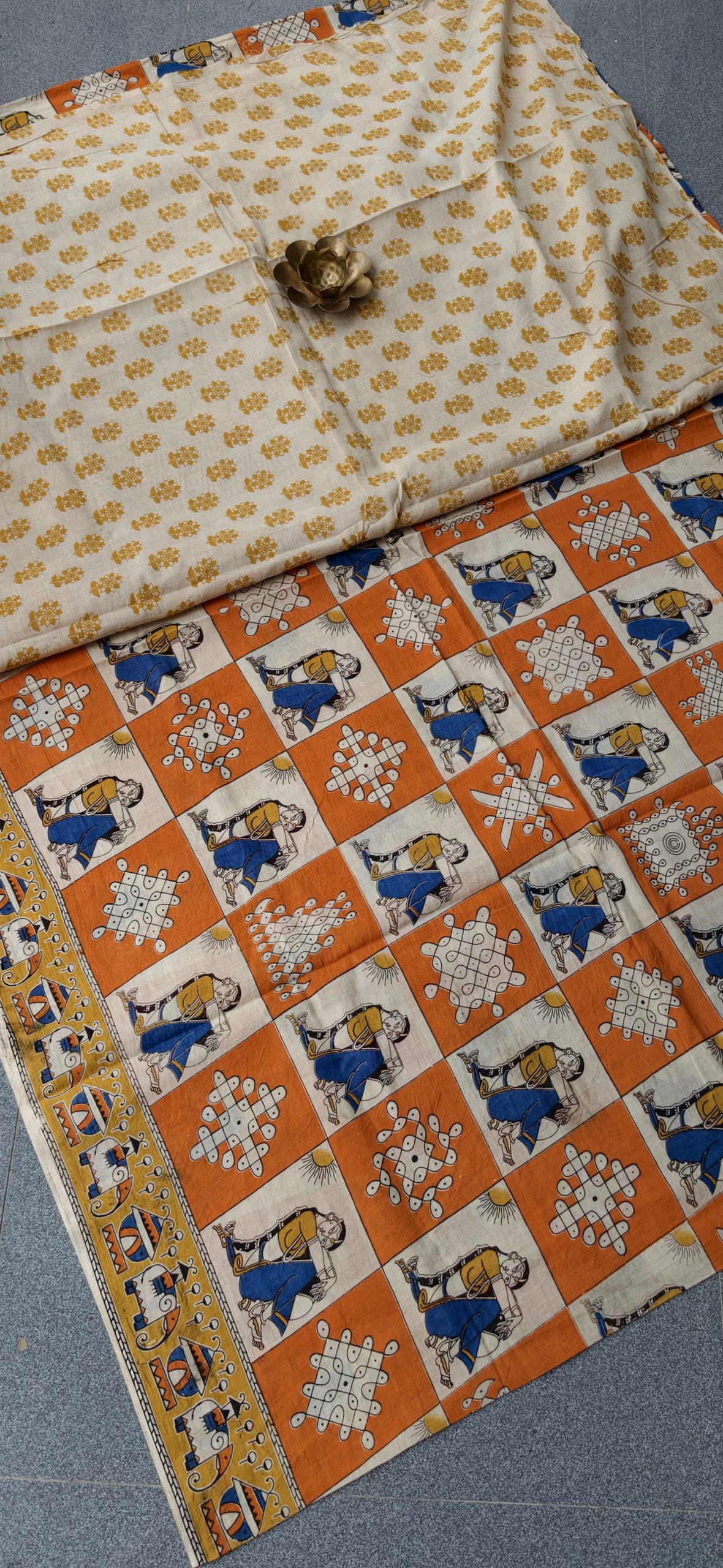 kalamkari cotton saree-TH44 - Image 2
