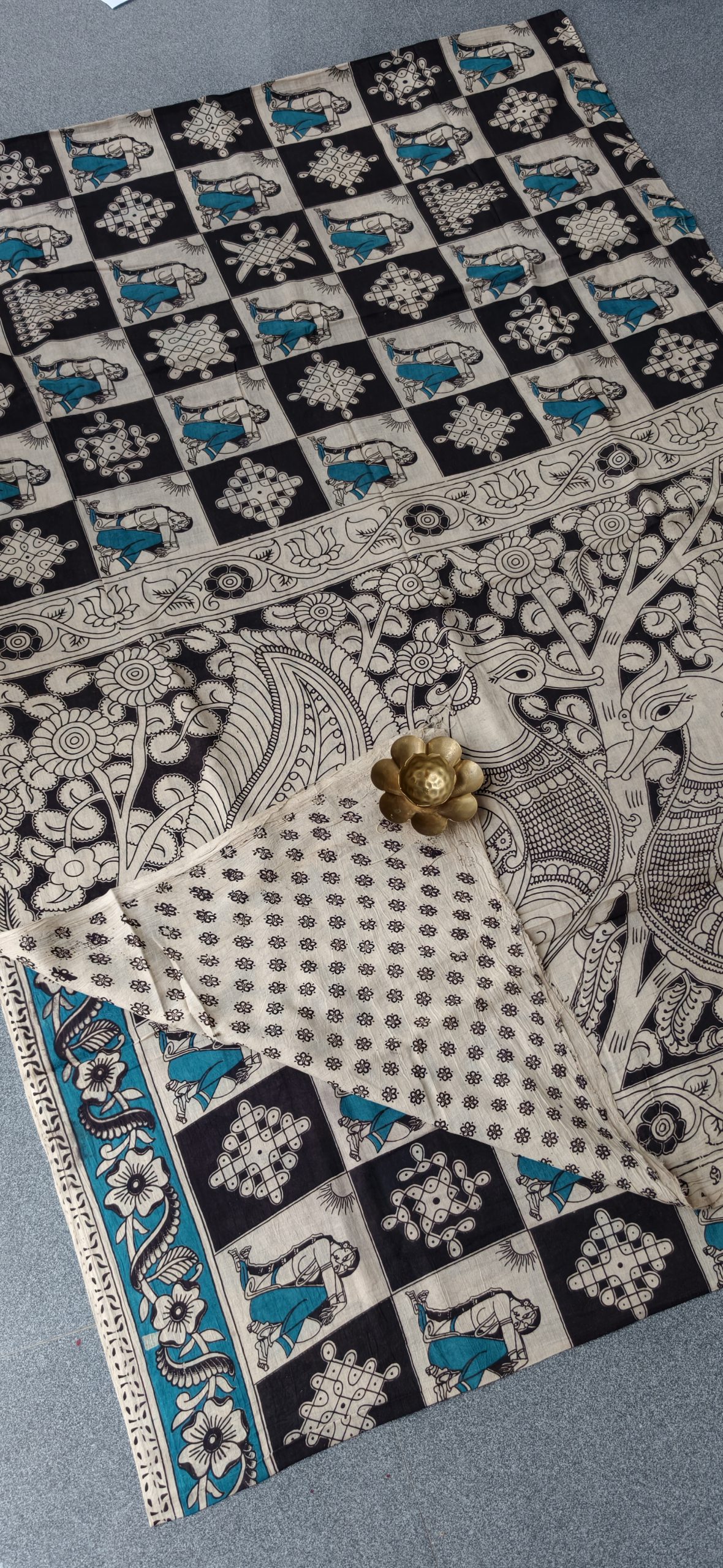 kalamkari cotton saree-TH45