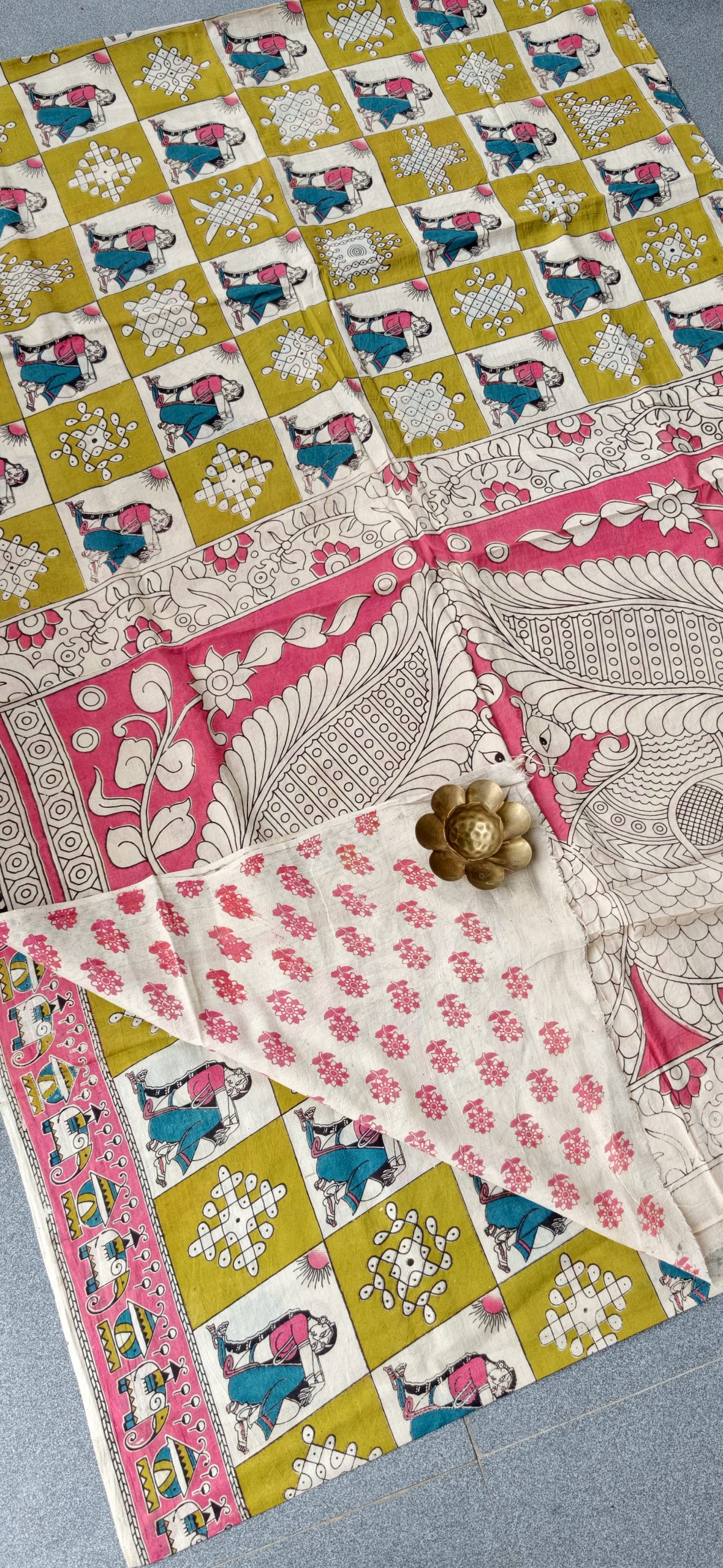 kalamkari cotton saree-TH48