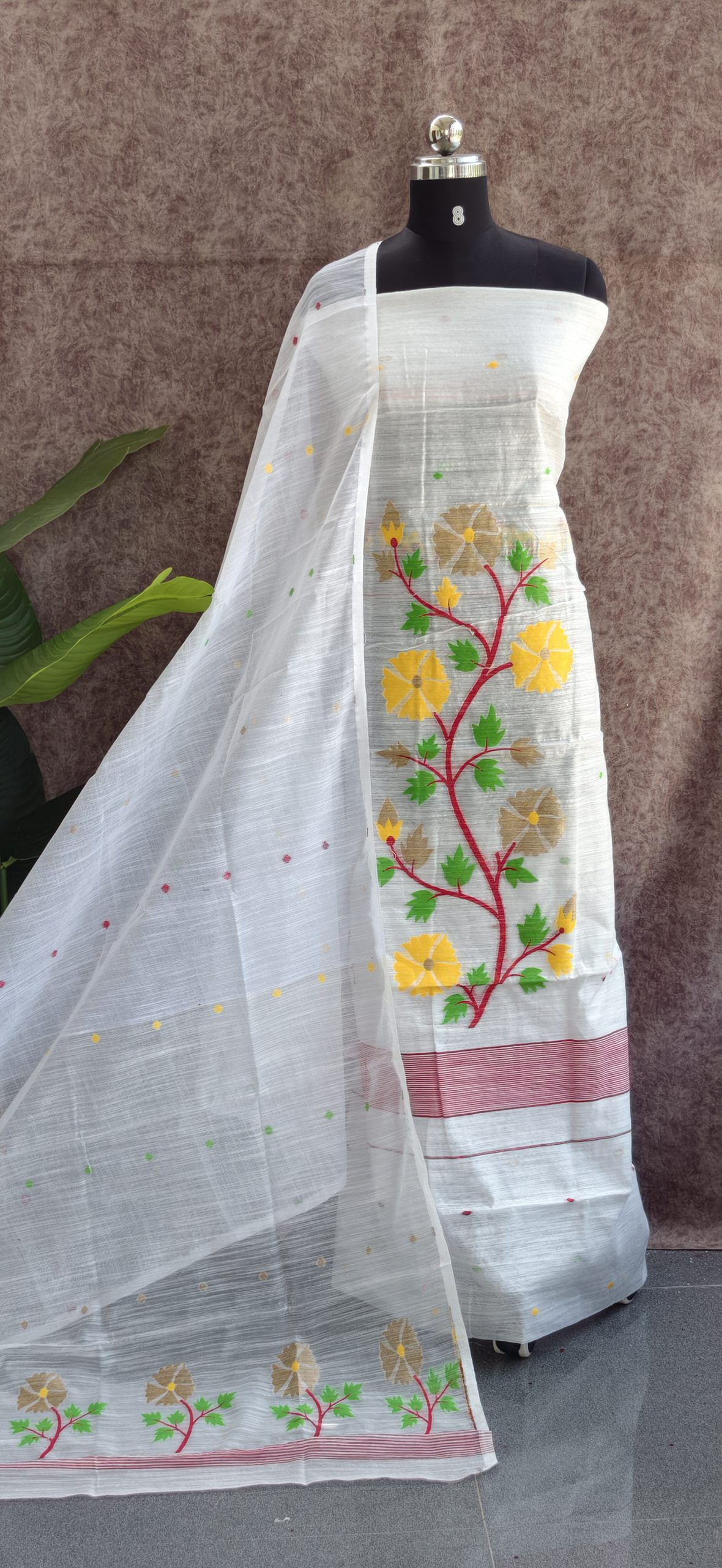Silk cotton Jamdhani salwar-RJ8