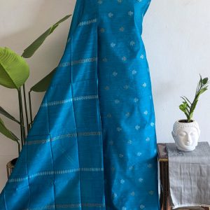 Semi raw silk top with Jacquard weaves dupatta-ZH148