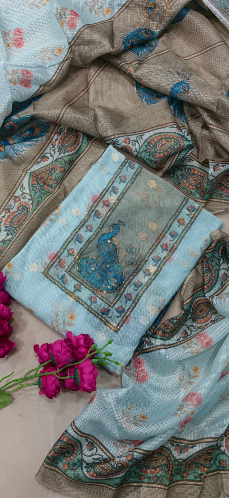 Premium semi linen salwar-ZW95