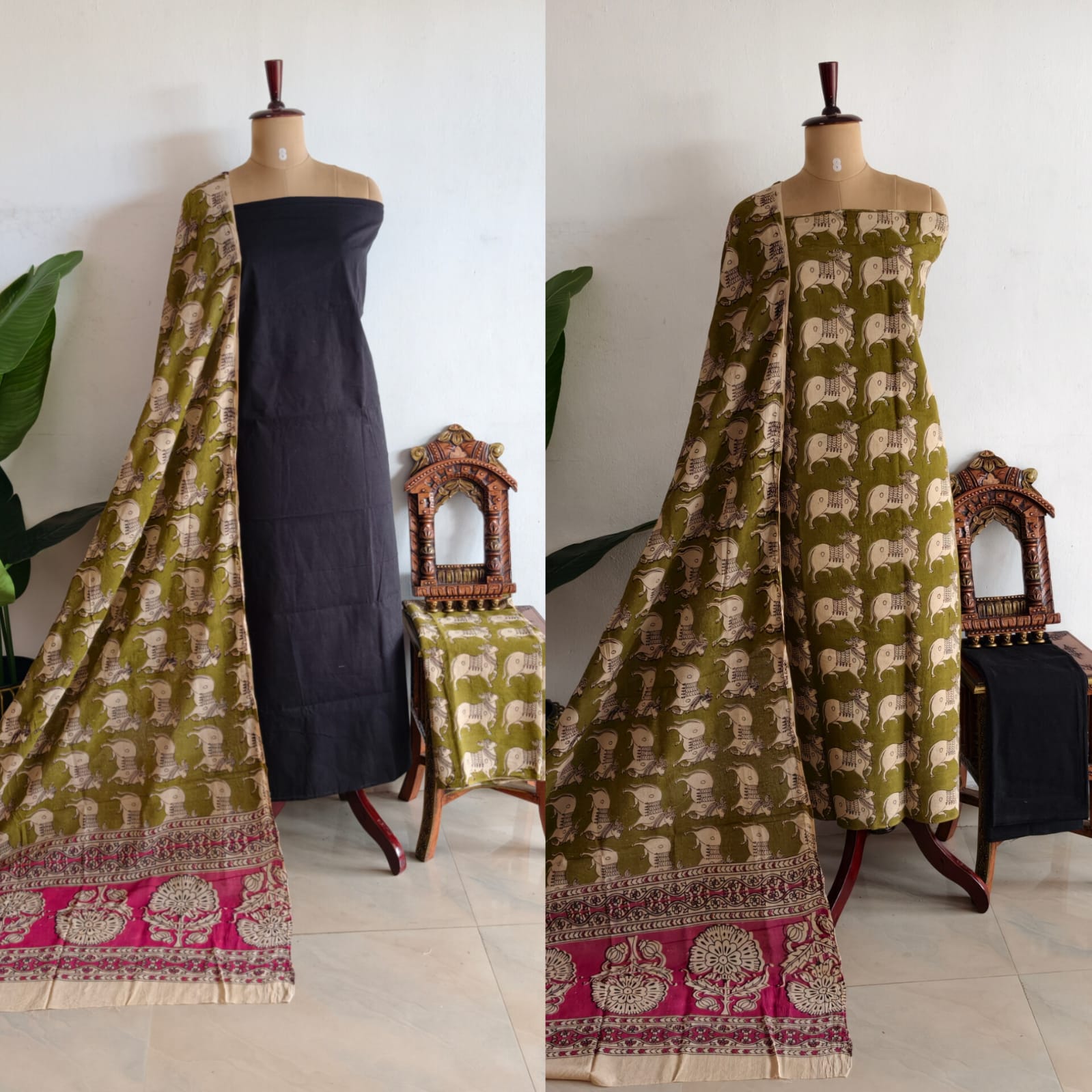 Kalamkari cotton 3 pcs set-AS78