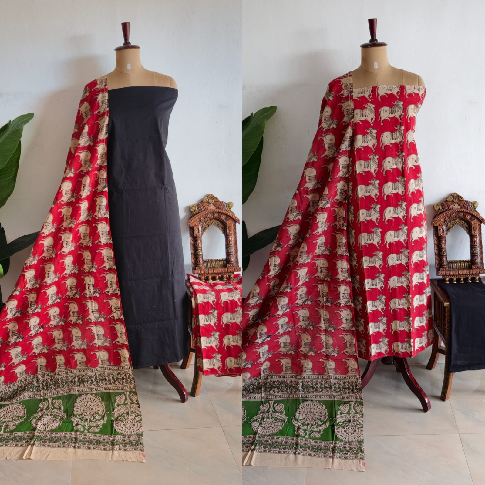 Kalamkari cotton 3 pcs set-AS81