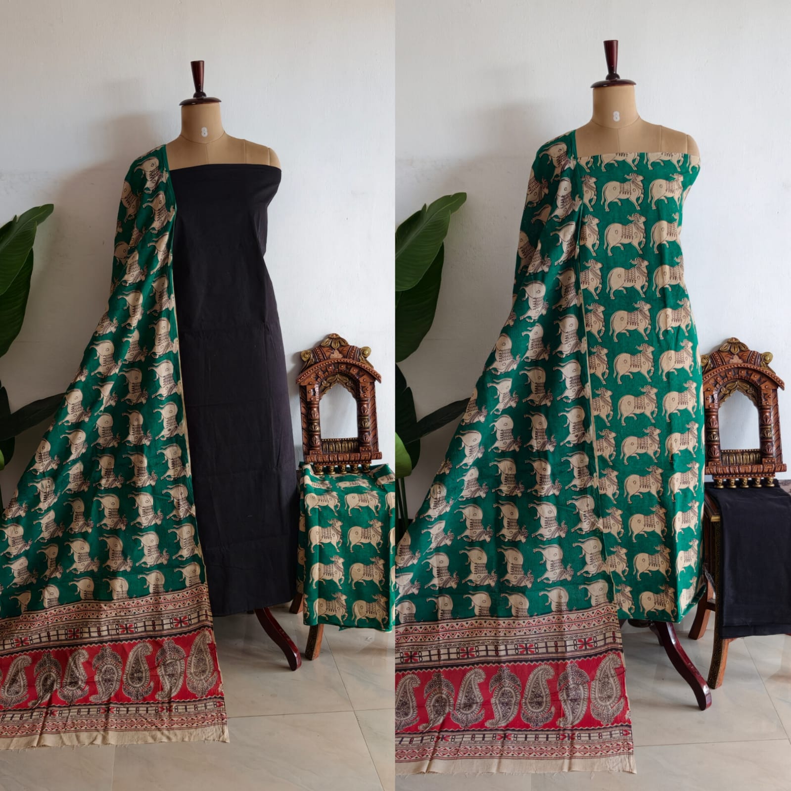 Kalamkari cotton 3 pcs set-AS82