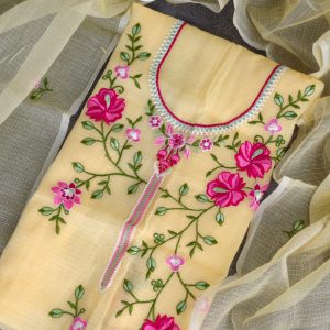 Premium kota doria embroidery salwar-HO65