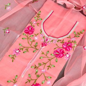 Premium kota doria embroidery salwar-HO66