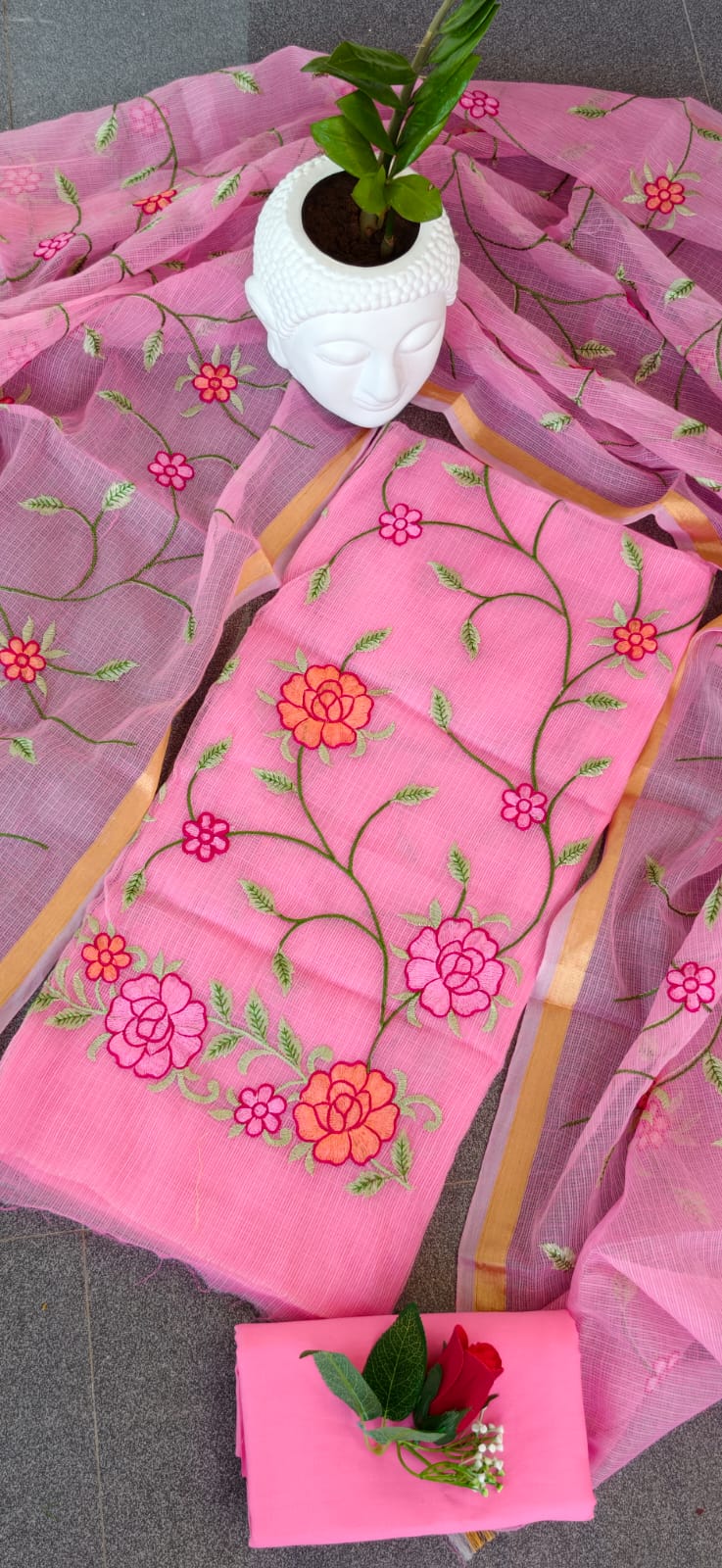 Premium kota doria embroidery salwar-HO88