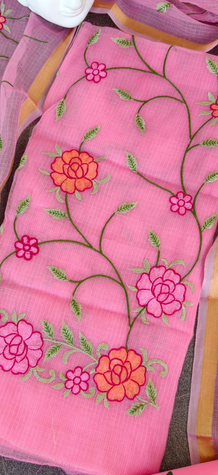 Premium kota doria embroidery salwar-HO88 - Image 2