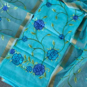 Premium kota doria embroidery salwar-HO90