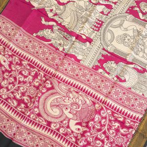 Chennuri silk kalamkari Dupatta-BH89