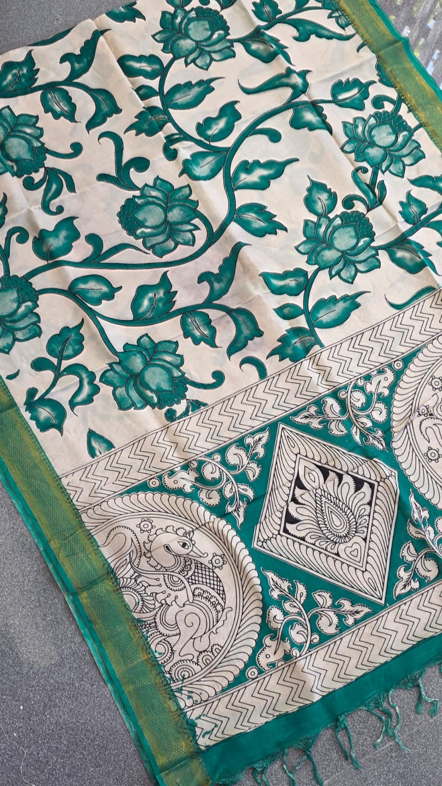 Chennuri silk kalamkari dupatta-BH95