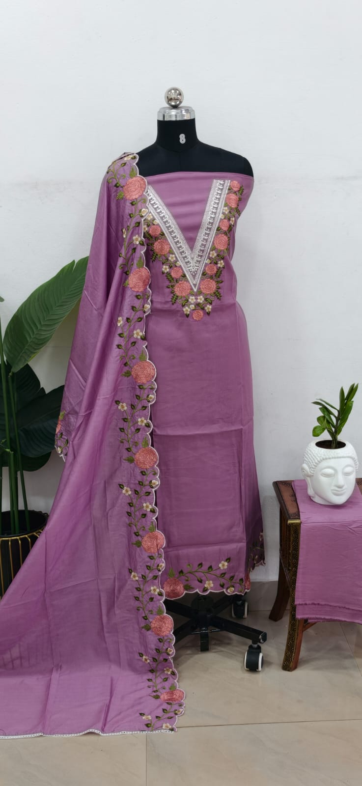 Premium chinnon silk salwar-ZW131 - Image 3