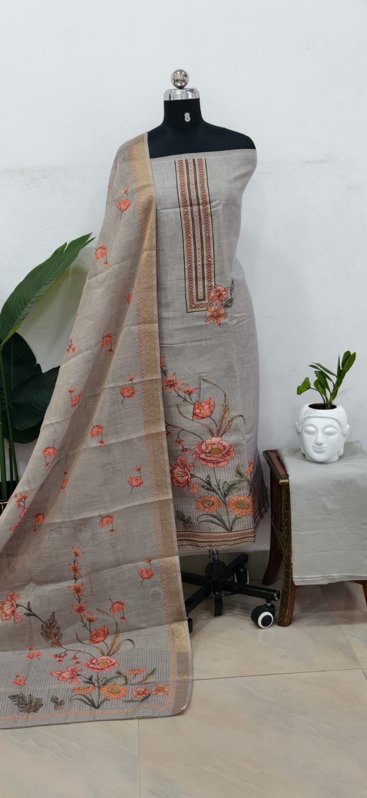 Premium semi linen salwar-ZW137
