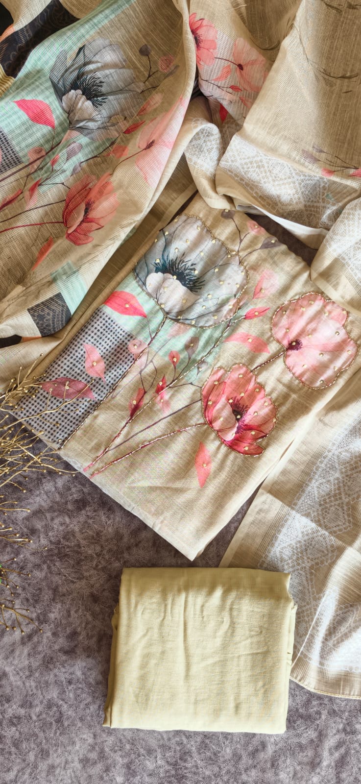 Premium semi linen salwar-ZW82