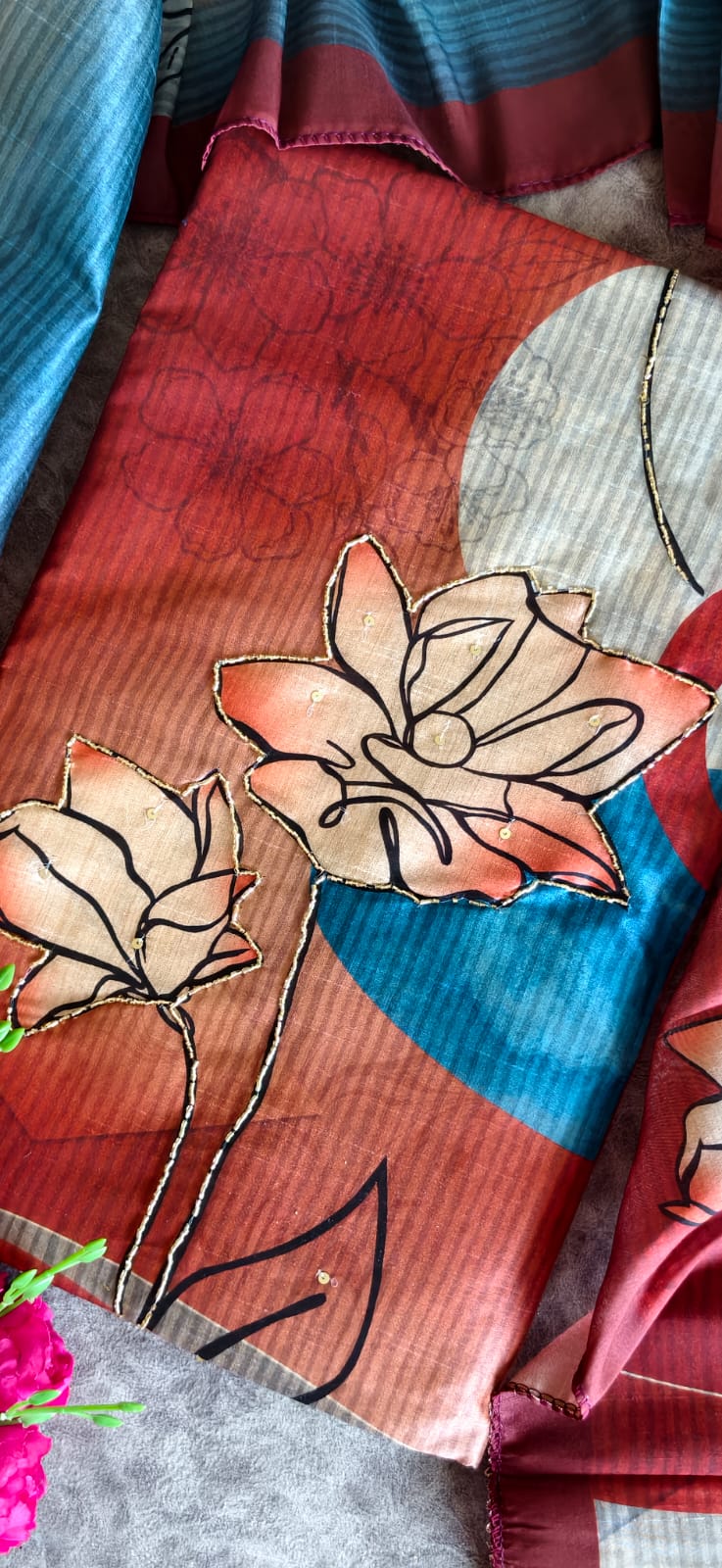 Chinnon silk salwar-ZW85 - Image 2