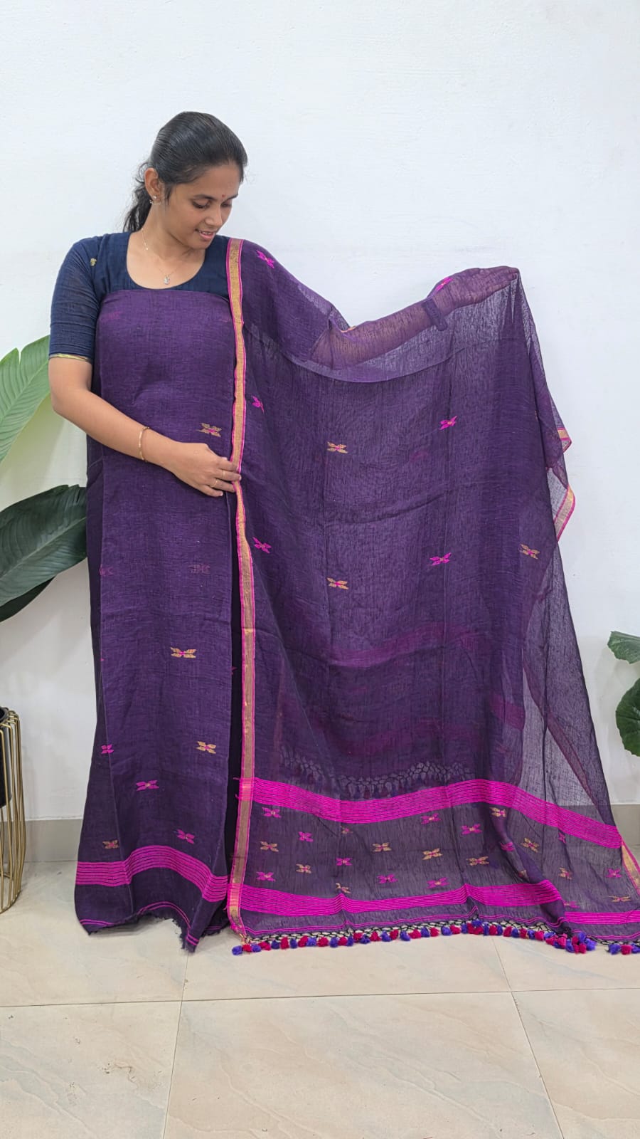 Premium Handwoven linen salwar-WN157 - Image 2