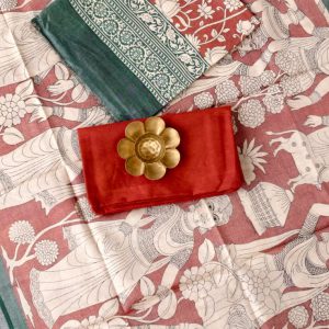 Kalamkari inspired tissue silk salwar-RB6