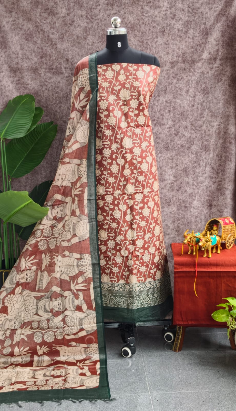 Kalamkari inspired tissue silk salwar-RB6 - Image 3