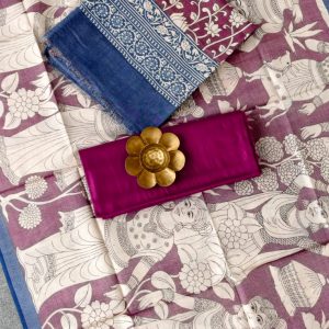 Kalamkari inspired tissue silk salwar-RB5