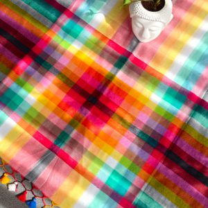 Rainbow  mul cotton saree-MK168