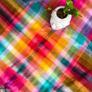 Rainbow mul cotton saree -MK172